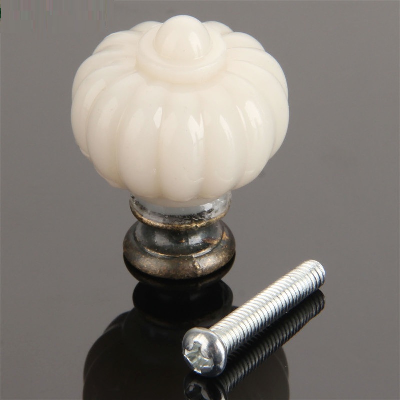 Furniture Hardware Restoration - Pomo de acrílico de calabaza blanca