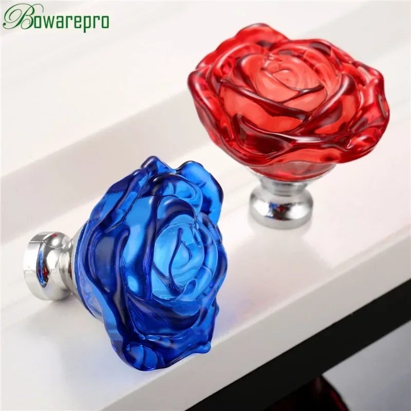 Furniture Hardware Restoration - Bowarepro-manija de cristal rosa de 50MM,