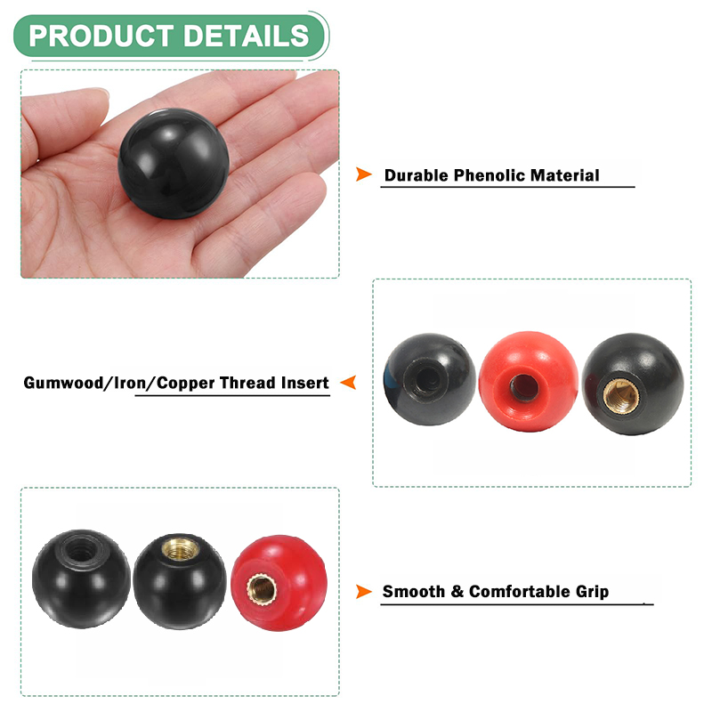 Manijas de bola redondas negra - Furniture Hardware Restoration reseña y precio