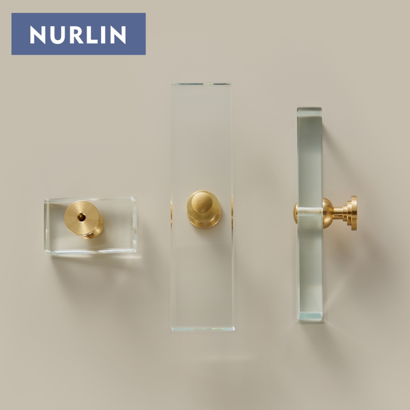 Nurlin latón acrílico gabinete - Furniture Hardware Restoration reseña y precio